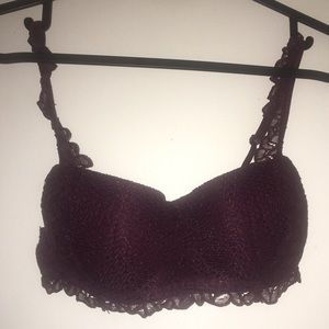 purple padded push up bralette